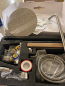 Bwe B-98003-N Single Handle 3-Spray Tub and Shower Faucet Round 2.5 GPM Tub Shower Faucet in. Brushed Nickel (Valve Included)