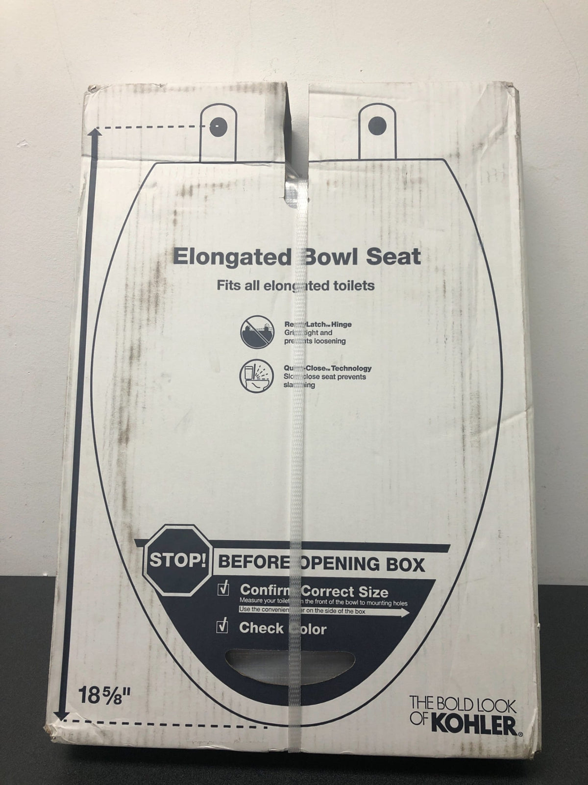 Kohler K-4636-RL-7 Cachet Elongated Closed-Front Toilet Seat with Soft Close and Quick Release - Black Black