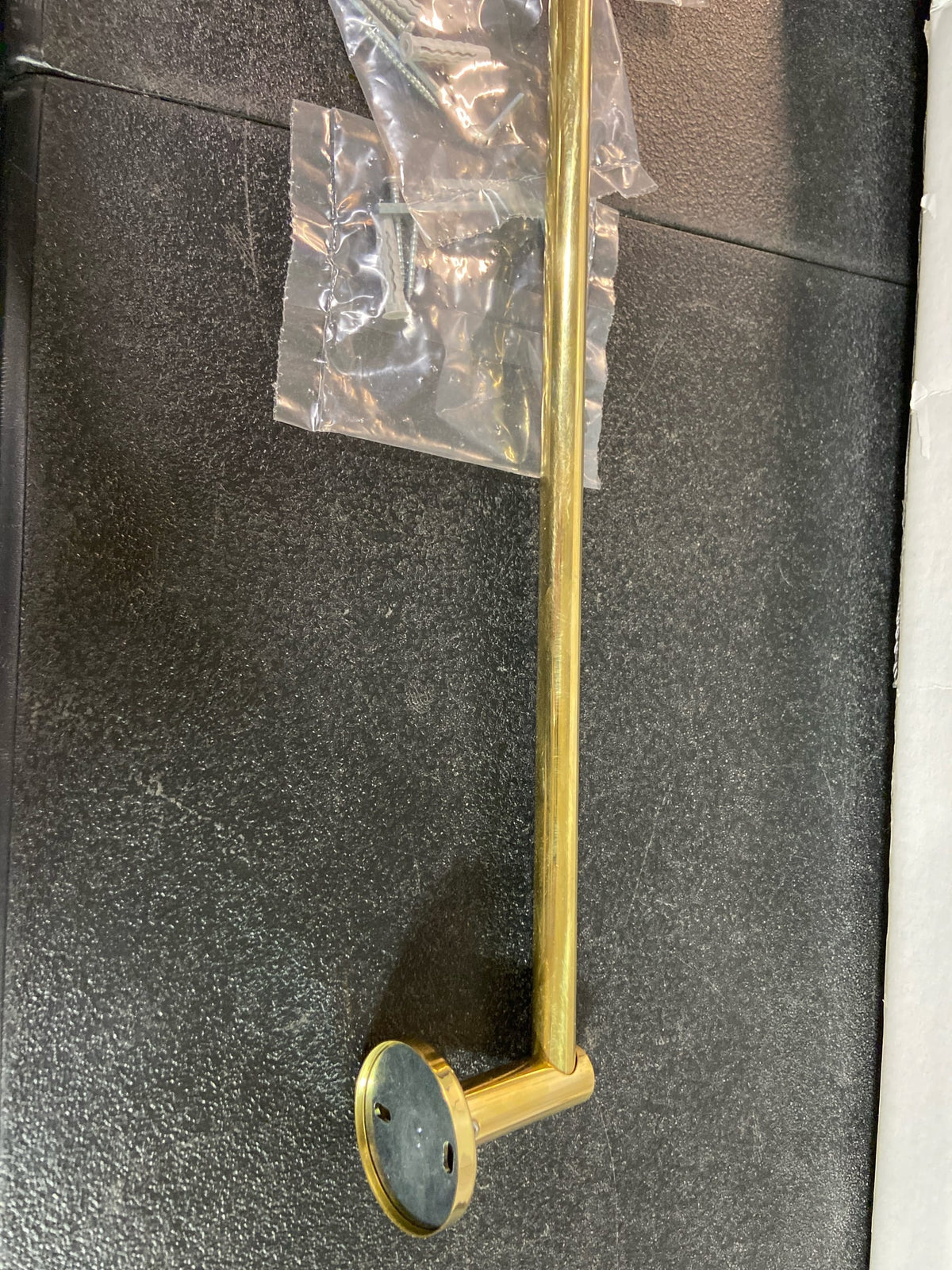 Rohl LO1/24ULB Lombardia 24" Towel Bar - Unlacquered Brass (Living Finish)