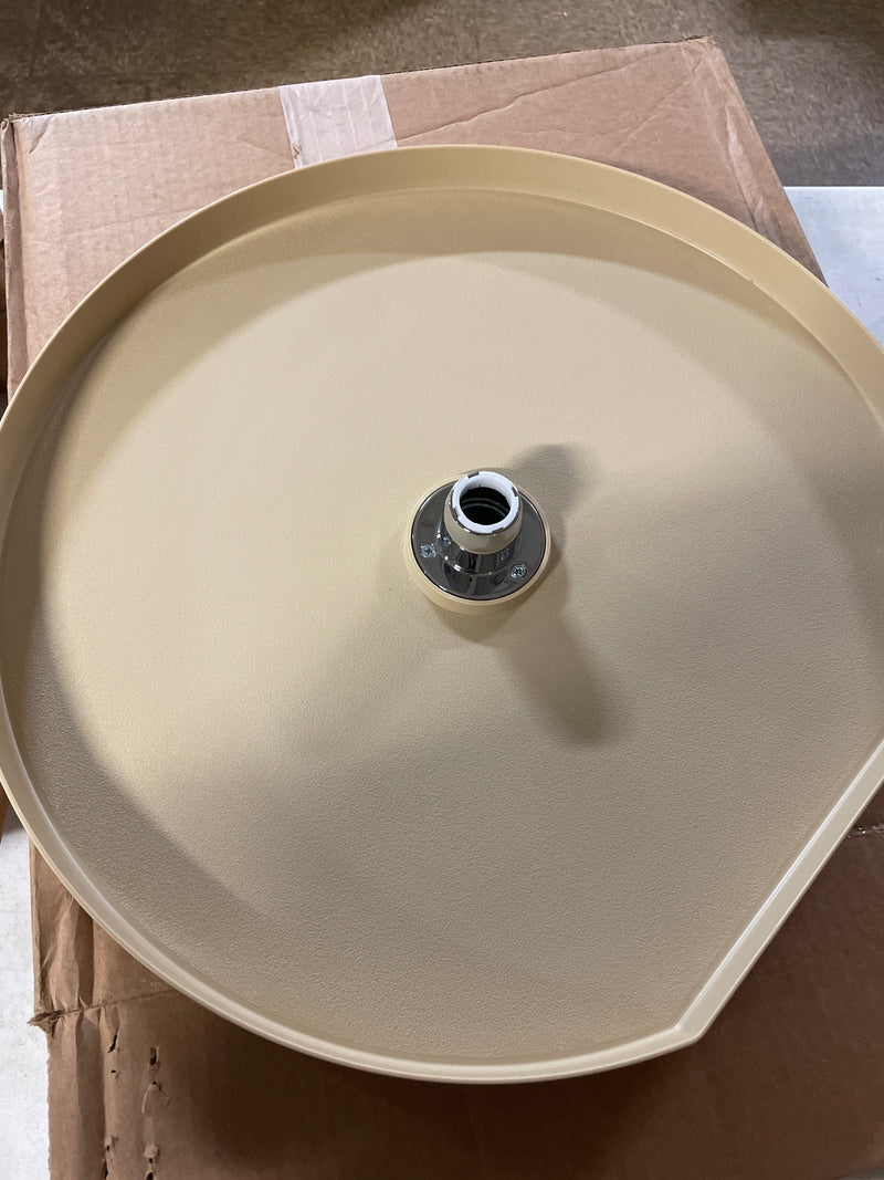 Rev-A-Shelf 6271-20-15-52 Classic 20" Polymer D Shaped Lazy Susan Shelf - Shelf ONLY - Almond