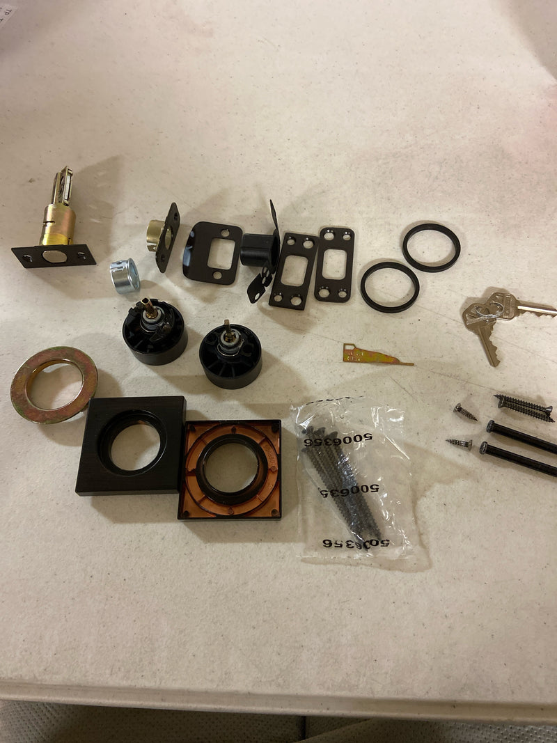 Kwikset 159SQT-11PS.STRKP Halifax Double Cylinder Keyed Entry Deadbolt from the Signature Series Collection - Venetian Bronze