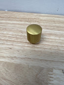Belwith Keeler B076864-BGB Verge 7/8" Industrial Diamond Knurled Solid Brass Button Cabinet Knob / Drawer Knob - Brushed Golden Brass
