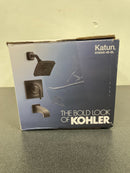 KOHLER Katun Single-Handle 3-Spray Tub and Shower Faucet in Matte Black (Valve Included)-K-R78040-4E-BL