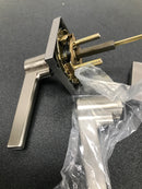 Kwikset SL6000DALSQT-15 Safelock Daylon Single Cylinder Keyed Entry Door Lever Set with Square Rose - Satin Nickel