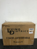 Elegant Lighting LD7315W14BLK Mayson 2 Light 10" Tall Bathroom Sconce - Black / Clear