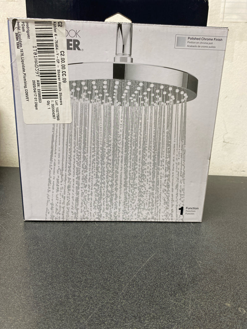 Kohler K-76464-Y-CP Awaken Round 8" Single Function 2.5 GPM Rainhead with MasterClean Sprayface - Polished Chrome