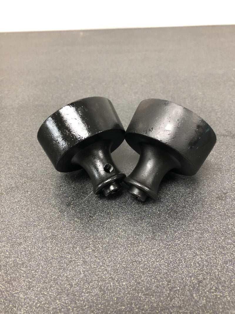 Baldwin K008402MR Hollywood Hills 2-1/4 Inch Diameter Replacement Door Knob without Rosette - Pair - Distressed Oil Rubbed Bronze