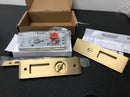 Emtek 2155US4 Narrow Modern Rectangular 7-1/4" Tall Privacy Pocket Door Lock - Satin Brass