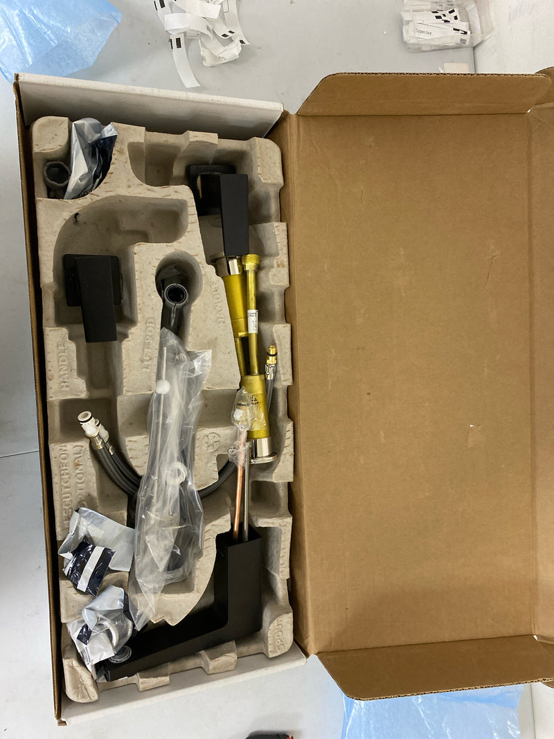 Kohler K-23255-4-BL Honesty 1.2 GPM Widespread Bathroom Faucet with Pop-Up Drain Assembly - Matte Black