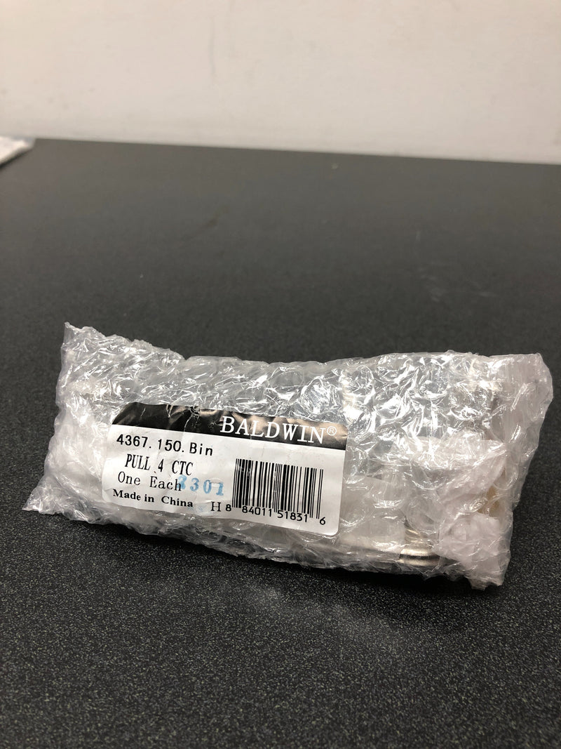 Baldwin 4367150 4 in. dia. satin nickel center to center severin fayerman pull