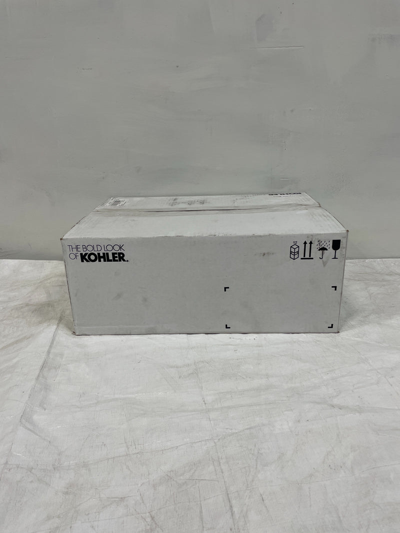 KOHLER Caxton Biscuit Undermount Oval Bathroom Sink with Overflow Drain (17-in x 12-in)