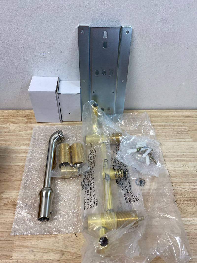 Kingston Brass KS7028BL English Country Wall Mounted Roman Tub Filler - Brushed Nickel