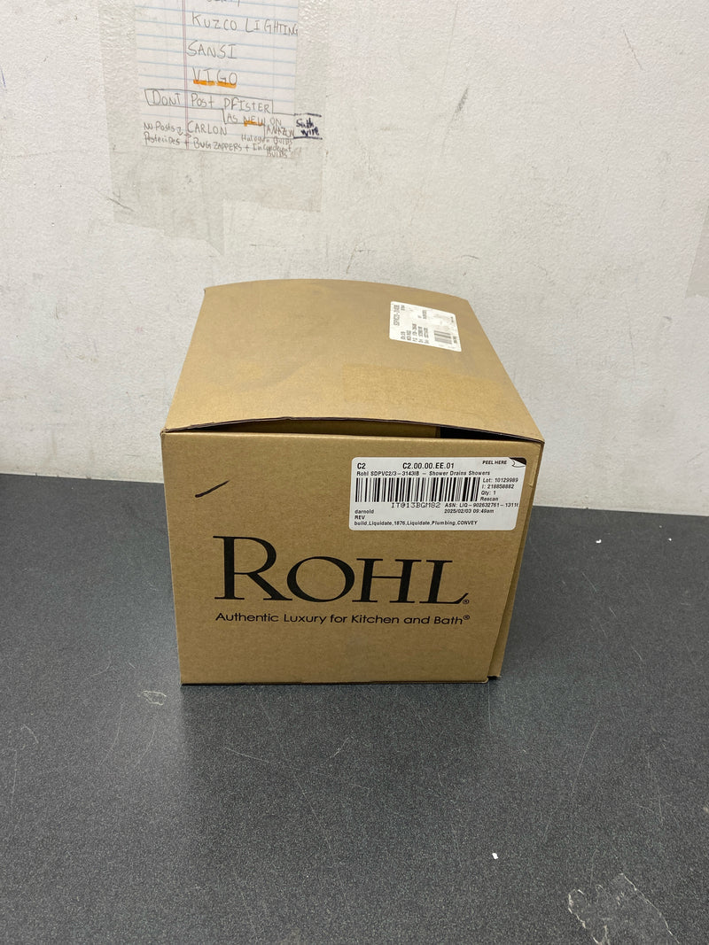 Rohl SDPVC2/3-3143IB PVC 2" X 3" Spa Shower Drain Kit with Matrix Decorative Cover - Italian Brass