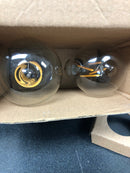 Ge refresh hd led light bulbs, 60 watt, daylight, st19 edison bulbs, medium base, clear finish, 2pk