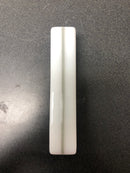 Sietto P-1400-SN Bandwidth 3-1/2 Inch Center to Center Bar Cabinet Pull with White Glass - Satin Nickel