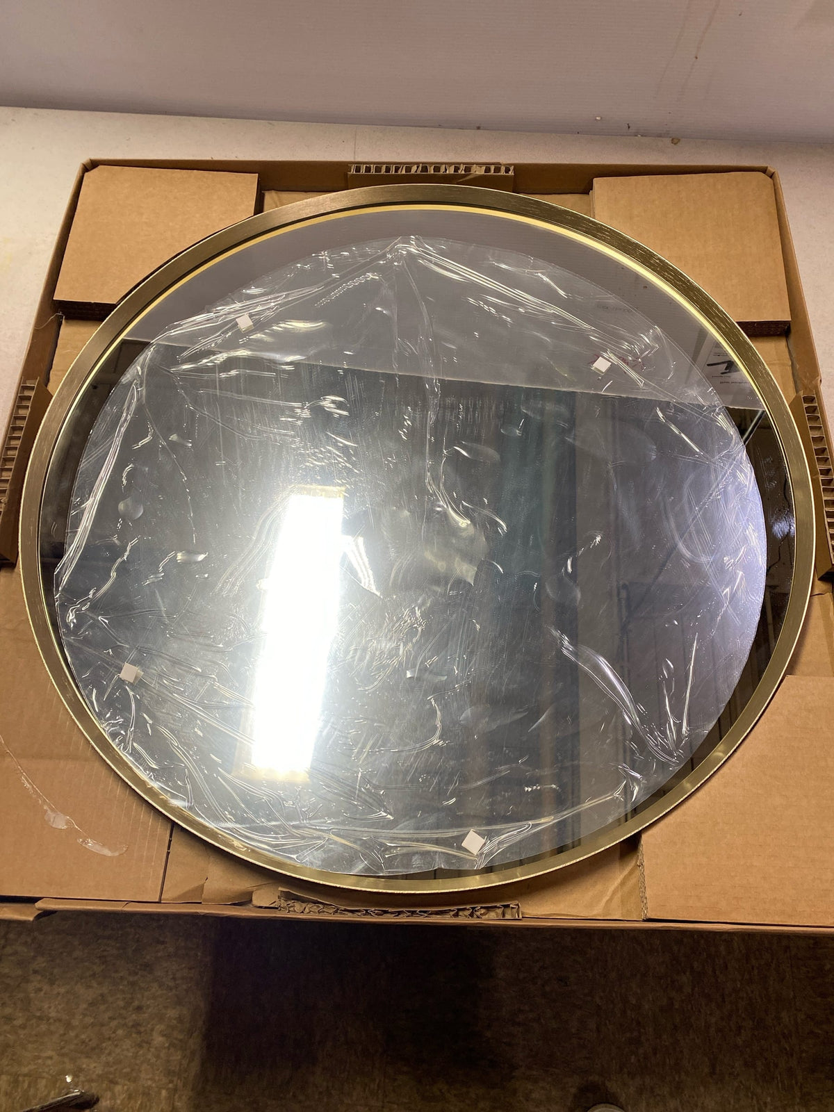 Kohler K-26050-BGL Essential 28-1/8" Diameter Modern Circular Framed Bathroom Wall Mirror - Modern Brushed Gold
