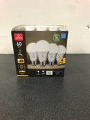 Globe Electric Pack of (4) Globe Electric Energy Star 10 Watt Dimmable A19 Medium (E26) LED Bulb - 800 Lumens, 3000K, 5000K, and 82CRI