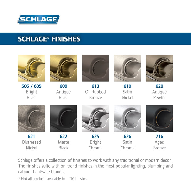 Schlage Andover Non-Turning One-Sided Dummy Door Knob