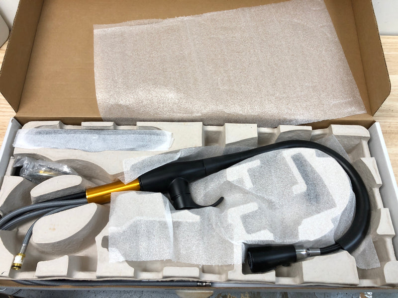 Kohler K-596-BL Simplice 1.5 GPM Single Hole Pull Down Kitchen Faucet - Includes Escutcheon - Matte Black