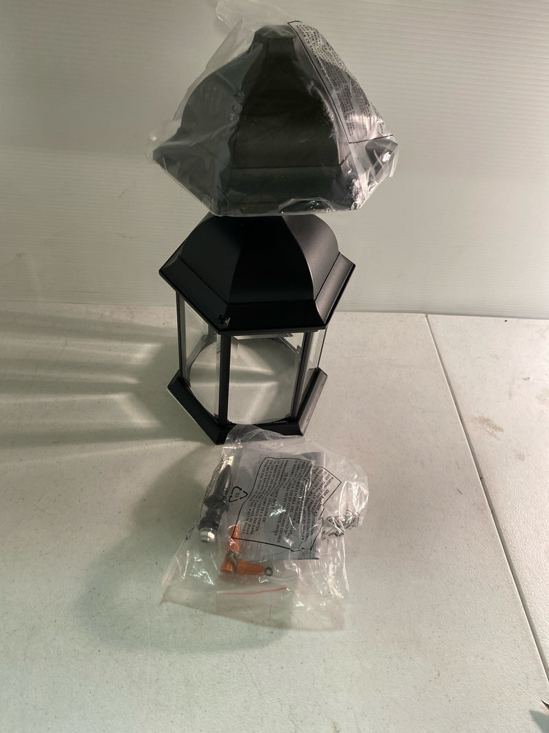 Designers Fountain 2976-BK 1 Light 8" Cast Aluminum Post Lantern from the Devonshire Collection - Black
