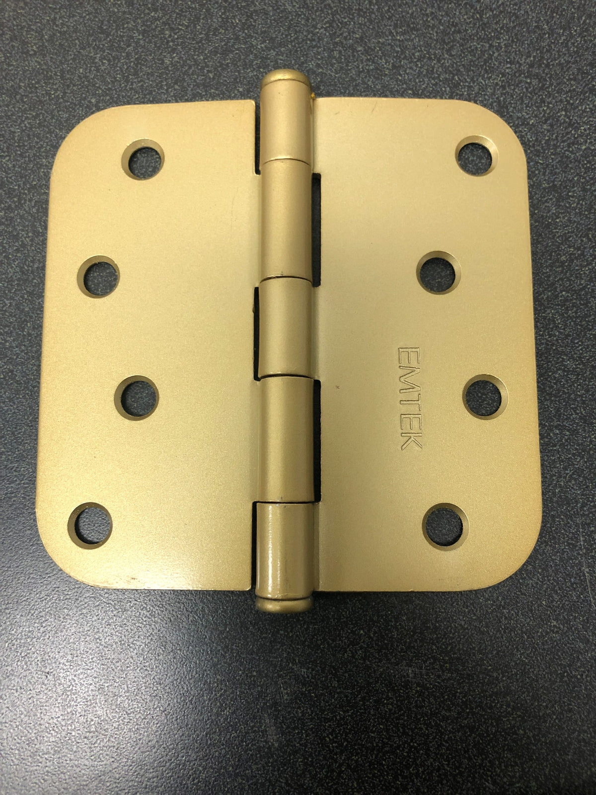 Emtek 9100 Steel Hinges (Pair) - SD - 5/8" Radius Corner - 4" x 4" - 910344 - Satin Brass (US4)