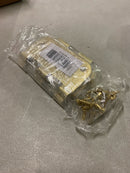 Deltana DE44058TT 4 x 4 Plain Bearing 5/8" Radius Corner Full Mortise Hinge - Pair - Brushed Brass