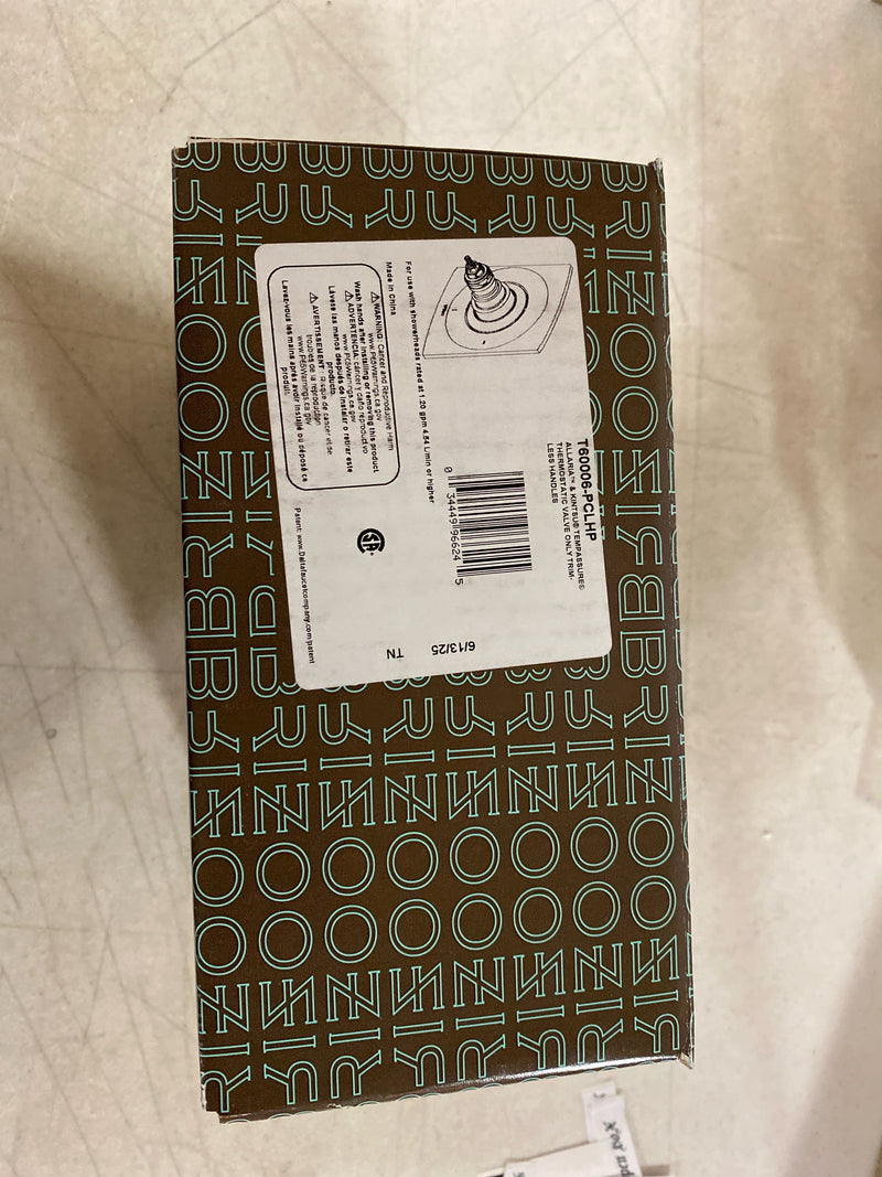 Brizo T60006-PCLHP Thermostatic Valve Trim Only with Integrated Volume Control - Less Handles and Rough In - Chrome