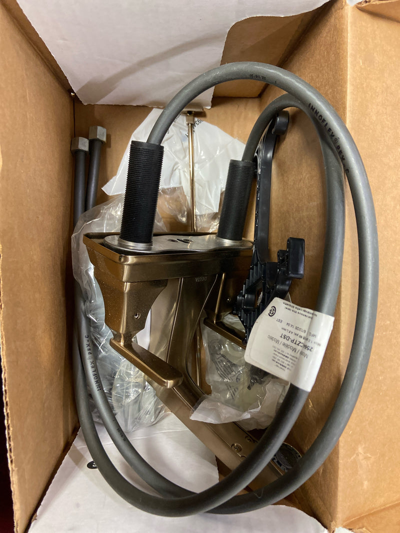 Delta 2564-CZTP-DST Ashlyn 1.2 GPM Centerset Bathroom Faucet with Plastic Drain Assembly - For Trade Professionals Less Instructions and Aerator Wrench - Champagne Bronze