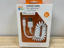 Tech and go 131 0359 TG3 3 ft. Coiled Cable for Lightning