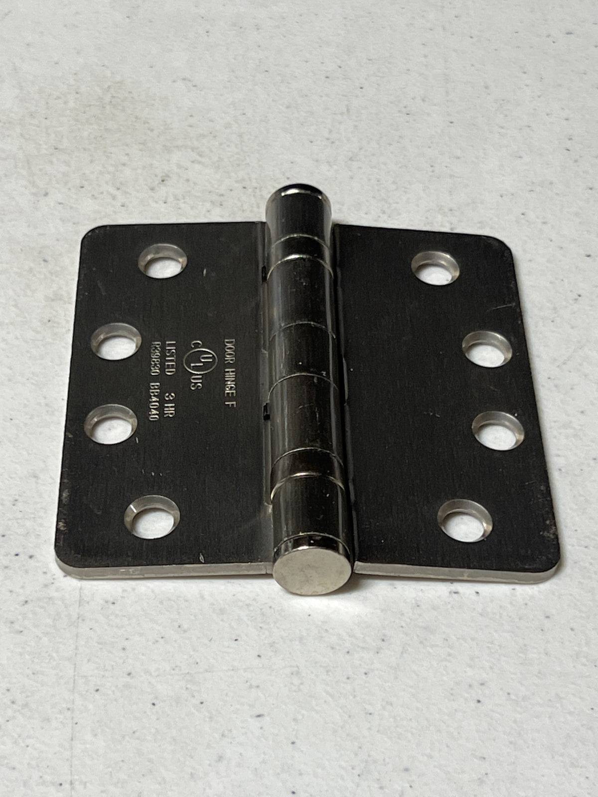 Deltana S44R4HDB15 4" x 4" Ball Bearing 1/4" Radius Corners Mortise Hinge - Pair - Satin Nickel