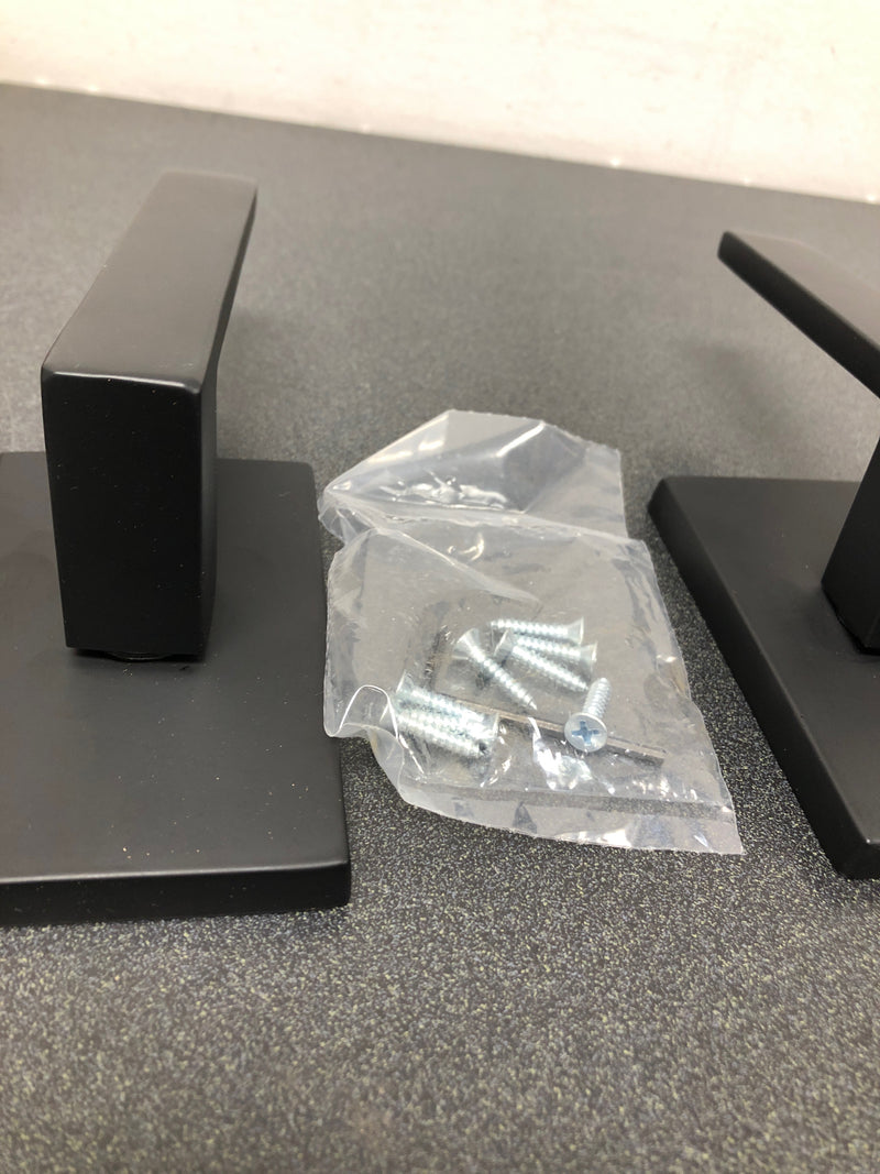 Emtek 5052DTUS19LH Dumont Left Handed Non-Turning Two-Sided Dummy Door Lever Set with Modern Rectangular Rose from the Brass Modern Collection - Flat Black