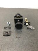 Kwikset Pismo Square Matte Black Hall/Closet Door Knob-720PSK SQT 514
