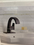 Kohler K-R78037-4D-BL Katun Single Hole or 4 in. Centerset Single-Handle Bathroom Faucet in Matte Black