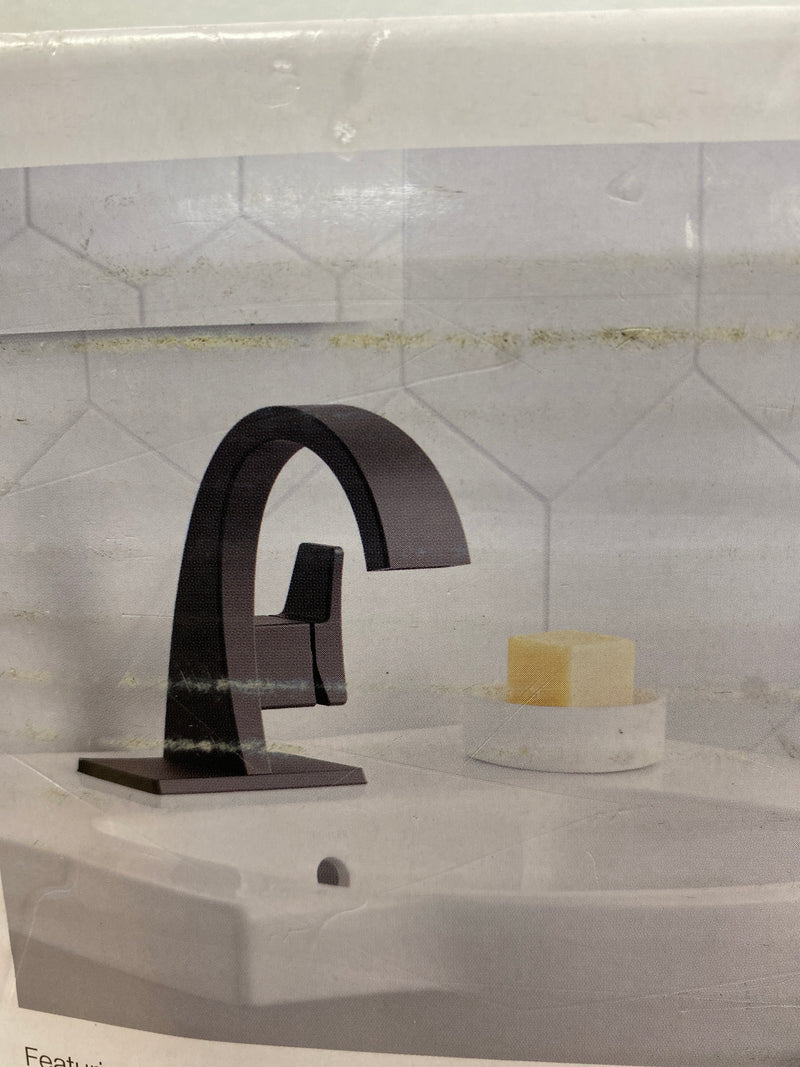 Kohler K-R78037-4D-BL Katun Single Hole or 4 in. Centerset Single-Handle Bathroom Faucet in Matte Black