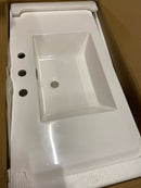 Fresca FVS8090WH Vista 36 in. Drop-In Acrylic Bathroom Sink in White with Integrated Bowl