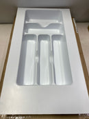 Rev-A-Shelf GCT-1W-52 Value Line 11-1/2"W Polymer Trim to Fit Glossy Slim Silverware Cutlery Tray Drawer Insert Organizer - White