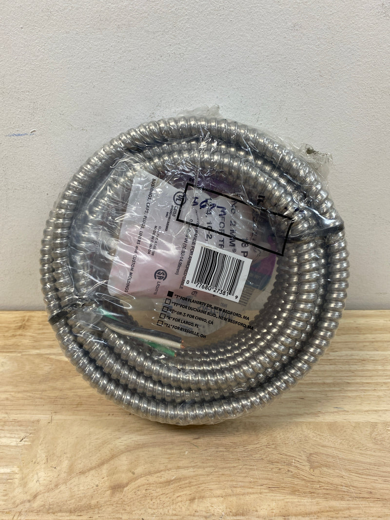 AFC Cable Systems 10/2 x 25 ft. Solid MC Lite Cable