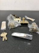 Baldwin SCTSD044 Traditional Square Single Cylinder Keyed Entry Deadbolt - Satin Brass