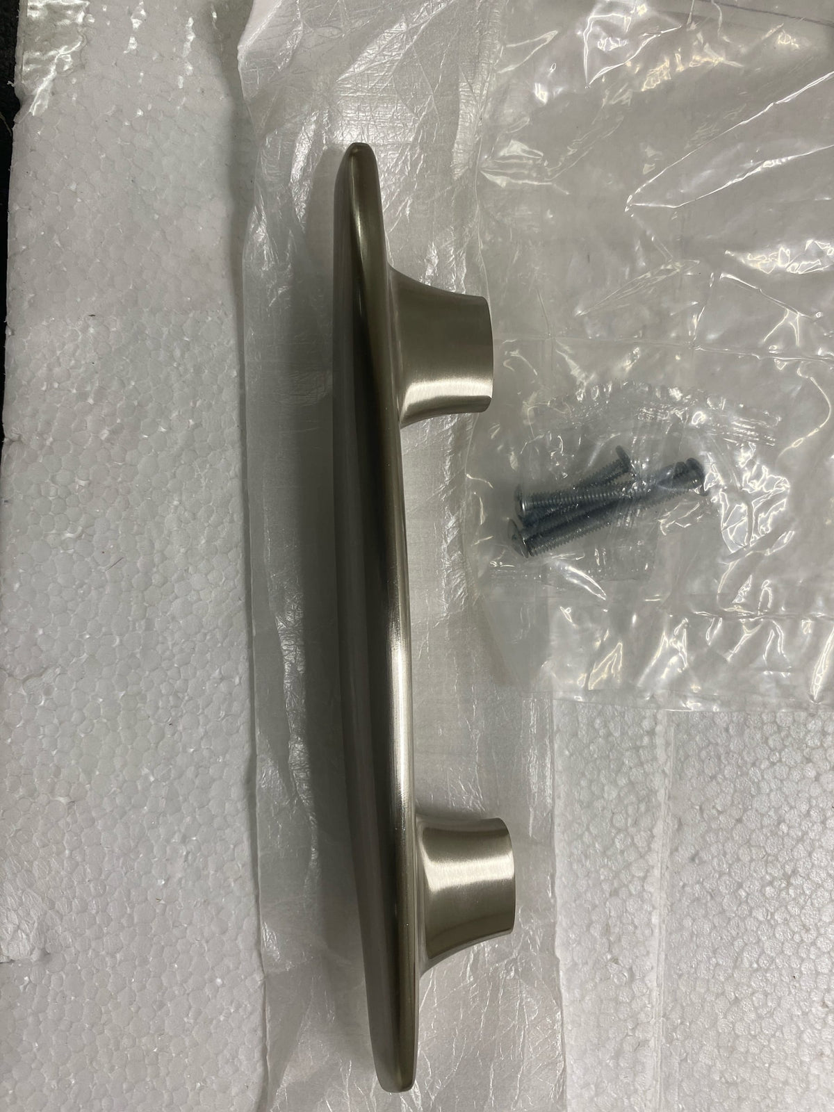 Belwith Keeler B079714-14 Pebble 3-3/4" (96mm) & 5-1/16" (128mm) Dual Center to Center Organic Zen Cabinet Handle / Drawer Pull - Polished Nickel