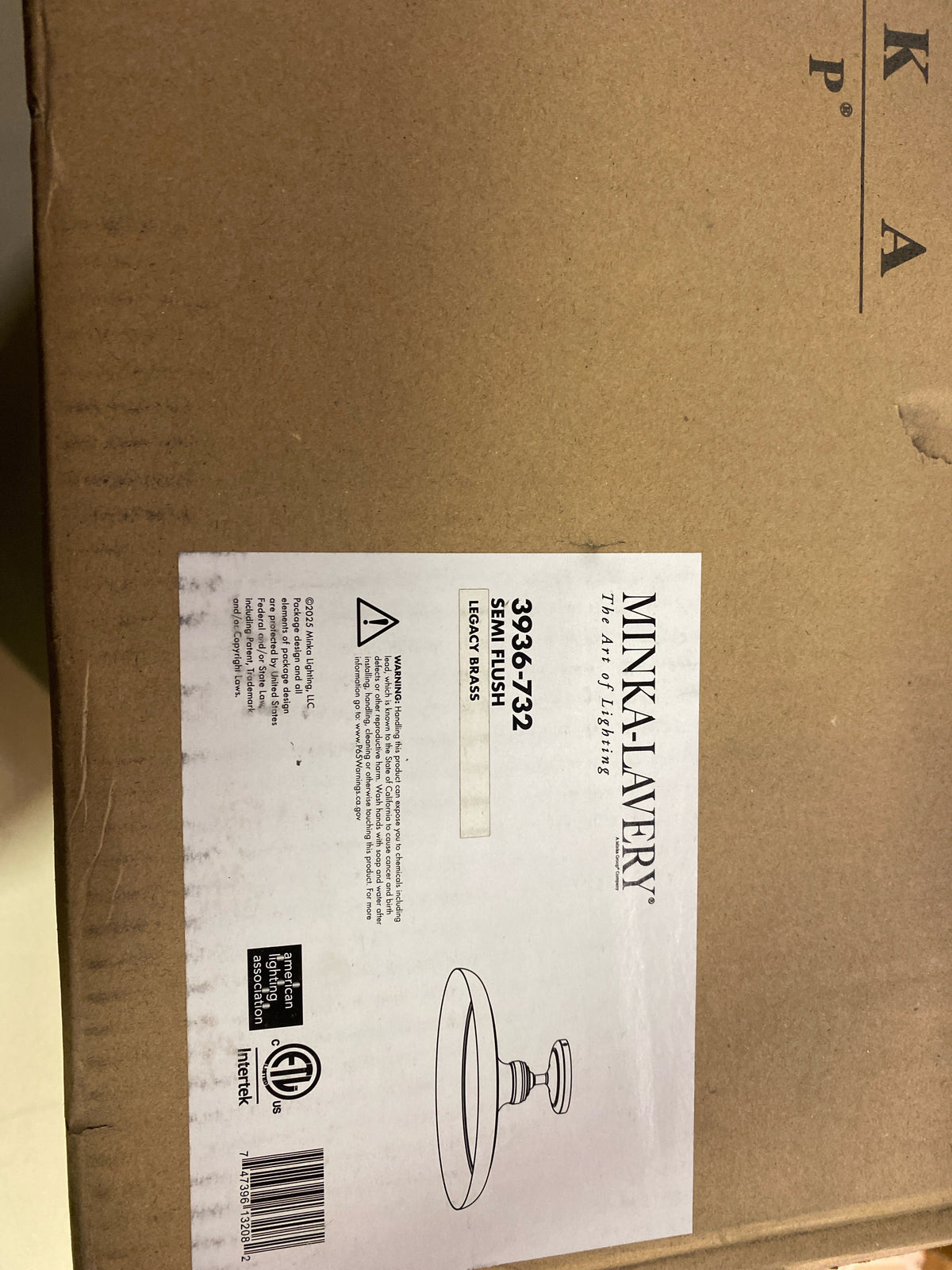 Minka Lavery 3936-732 Crowne 16" Wide Semi-Flush Ceiling Fixture - Legacy Brass