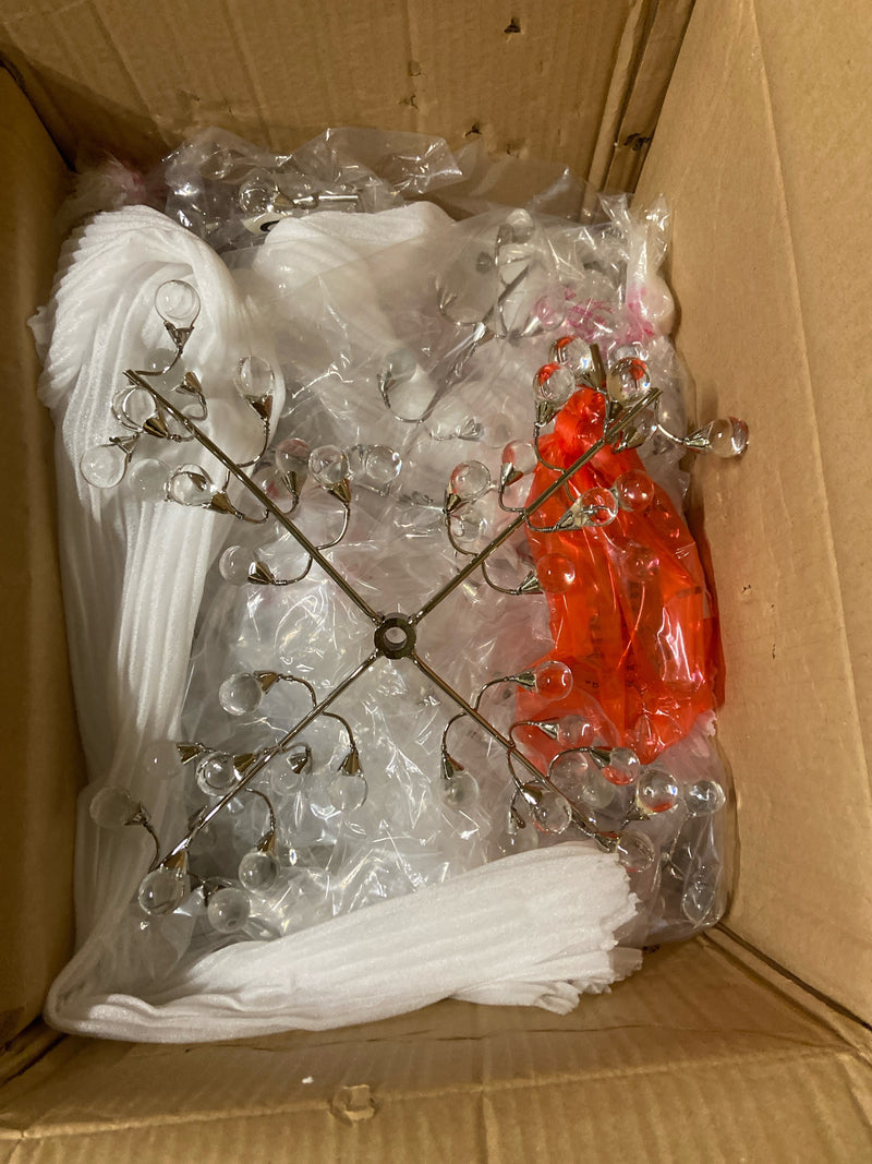 Maxim Cluster 9.6W 8 LED 28.5 Inch Wide Semi Flush Mount with Polished Nickel Finish