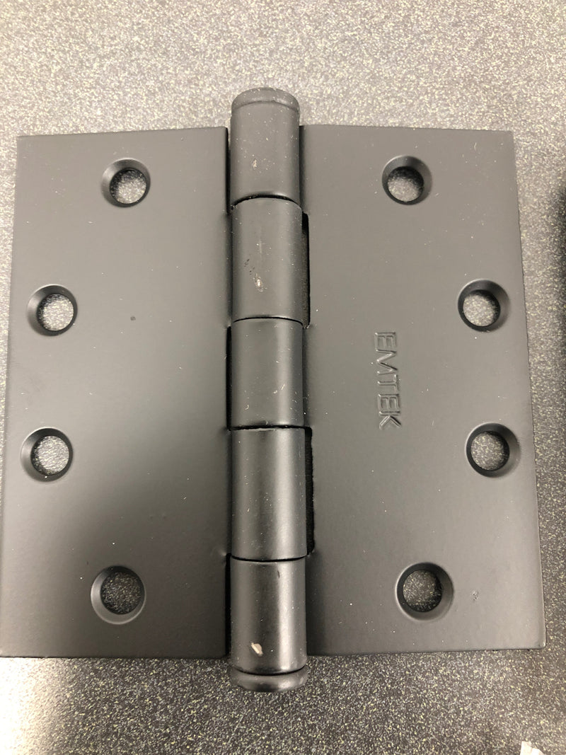 (2-Pk) Emtek Plain Bearing Heavy Hinge US19 Black 4-1/2" x 4-1/2" 9201519 