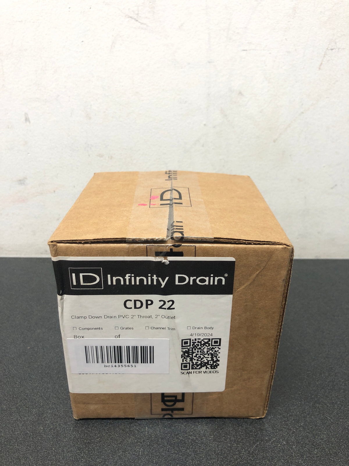 Infinity Drain CDP 22 Clamp Down Drain PVC 2" Throat, 2" Outlet - N/A