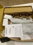 Kingston Brass KS1273AXBS Heritage 8-Inch Kitchen Bridge Faucet with Brass Sprayer, Antique Brass, 8-3/4-Inch