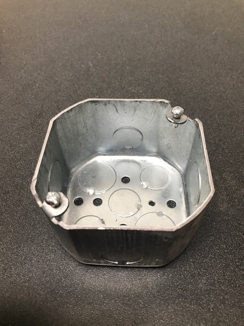 RACO Electrical Box: Galvanized Steel, 2 1/8 in Nominal Dp, 4 in Nominal Wd, 4 in Nominal Lg, 2 Gangs, UL