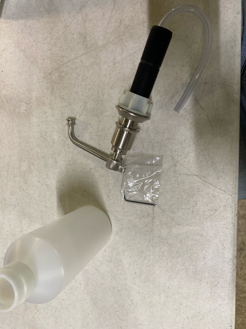 Perrin and Rowe U.SB80SDSTN Southbank Deck Mounted Soap Dispenser with 16 oz Capacity - Satin Nickel