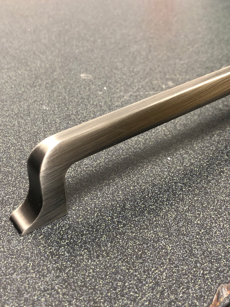 Jeffrey Alexander 839-160BNBDL Callie 6-5/16" (160mm) Center to Center Soft Square Cabinet Handle / Drawer Pull - Brushed Pewter