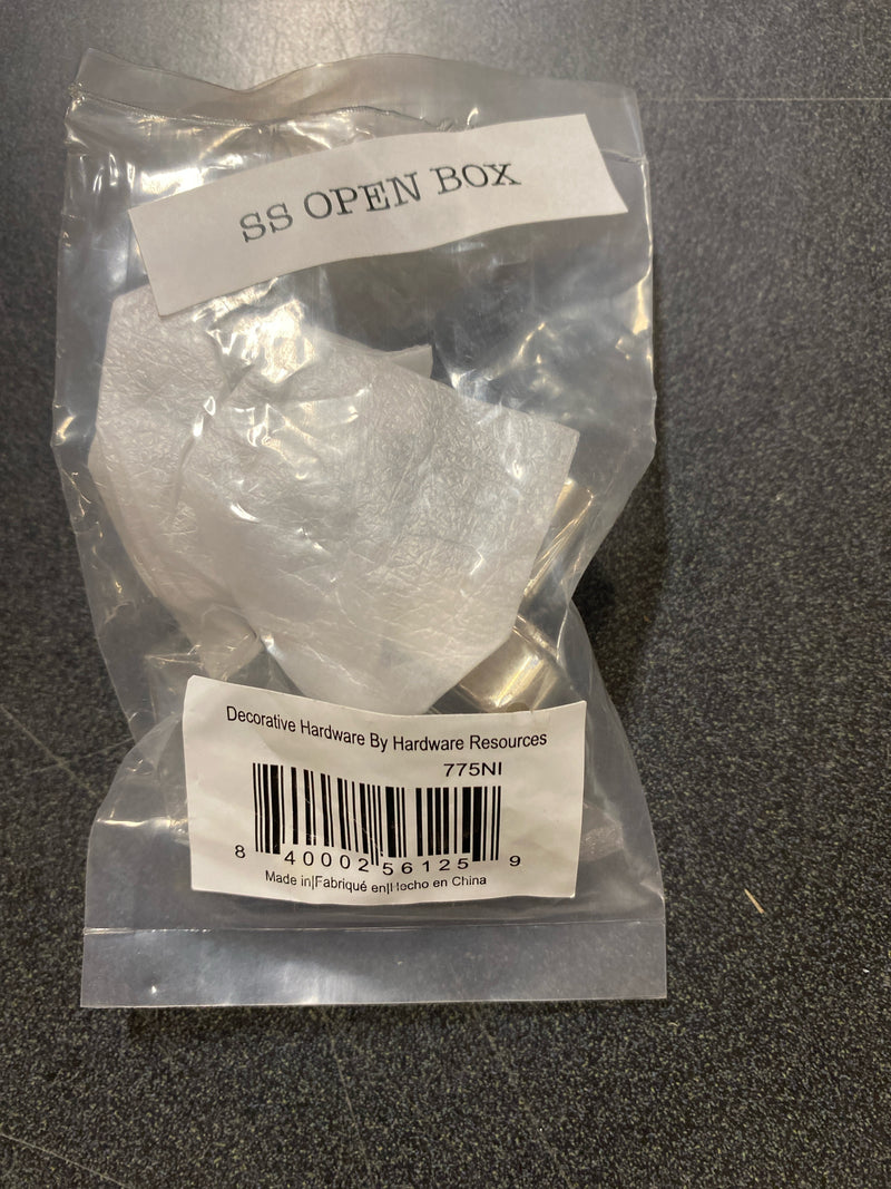 Jeffrey Alexander 775NI Carmen 1-1/8" Glam Industrial Round Flat Clear Acrylic Mushroom Cabinet Knob / Drawer Knob with Metal Mount - Polished Nickel