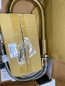 Kingston Brass FSC8923CML Manhattan Widespread Bathroom Faucet Pop-Up, Brushed Brass, 10.06 x 5.38 x 2.5