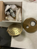 Delta T342704-CZ Modern Round Non Shared Shower System with Shower Head, Hand Shower, Shower Arm, and Hose - Champagne Bronze